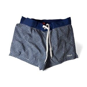 NonWe women’s board shorts. Blue Geometric Swim Shorts size M liner